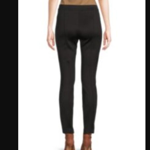 THEORY Black High Rise Scuba Ankle Zip Pants Women's Size 6 NWOT Retail $295 - Picture 7 of 14